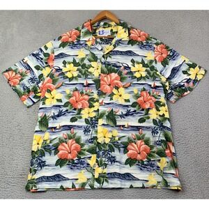 Vintage 90's RJC Shirt Mens Size 2XL Hawaiian Floral Tropical Made in USA